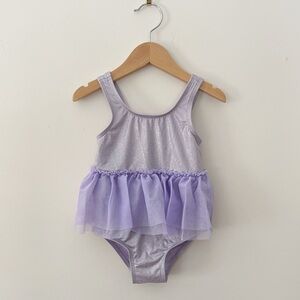 EUC/LN Iridescent Lavender Mermaid Tutu 1PC Swimsuit